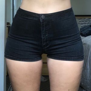 Black Jean Shorts